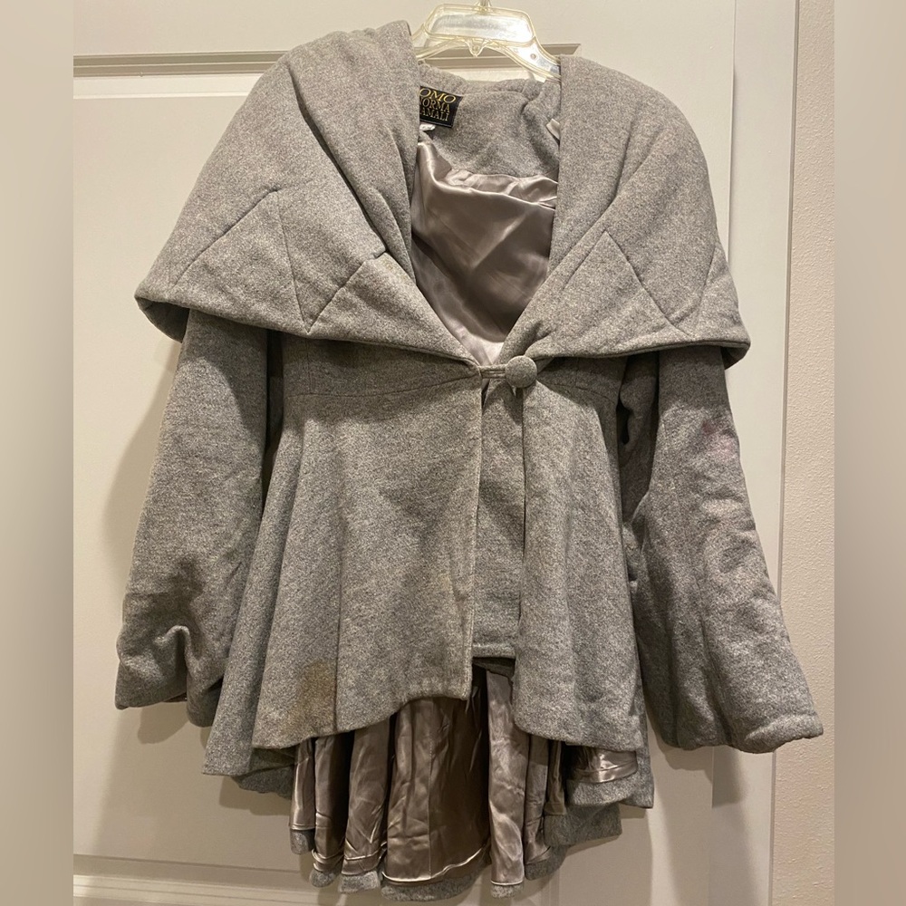 NORMA KAMALI “OMO” means ON MY OWN” VINTAGE SWEATSHIRT MATERIAL SIZE:S GREY